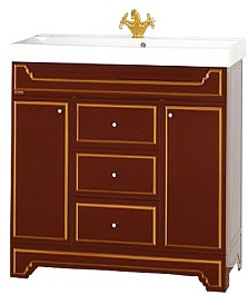 Misty Мебель для ванной Praga 75 бордо патина – фотография-6